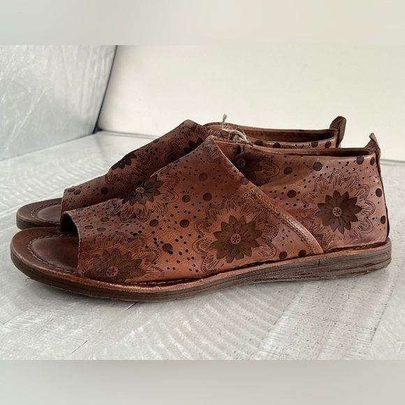 A.S.98 Women's Boho Reiley Floral Whiskey Brown Leather Sandals EU 41 US 10 NWT - Picture 6 of 13